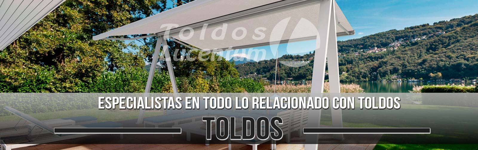 Toldos Lucentum toldo en jardín